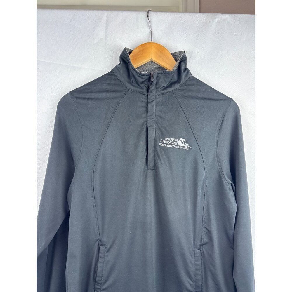 WW Heather Grey Indian Canyons Golf Resort Black Pullover Jacket M